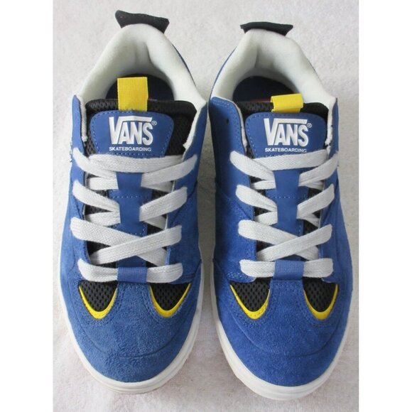 Vans Men's Skate Mixxa Suede Mesh Shoes Navy Blue Grey White Sizes NIB - Picture 3 of 5